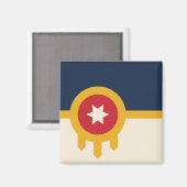 Vlag van Tulsa (Oklahoma) Magneet (Voorkant / Achterkant)
