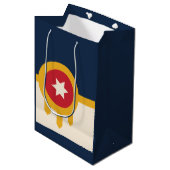 Vlag van Tulsa, Oklahoma Medium Cadeauzakje (Voorkant Gekanteld)