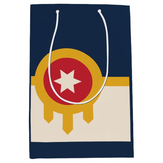 Vlag van Tulsa, Oklahoma Medium Cadeauzakje (Voorkant)
