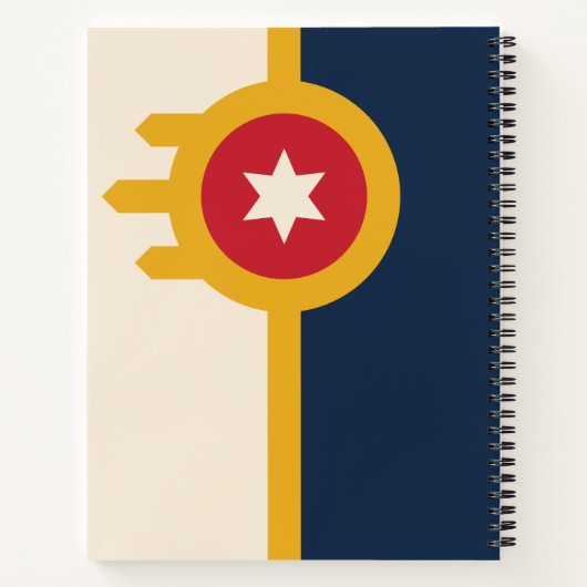 Vlag van Tulsa (Oklahoma) Notitieboek (Achterkant)