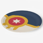 Vlag van Tulsa, Oklahoma Papieren Bordje (Gekanteld)