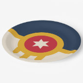 Vlag van Tulsa (Oklahoma) Papieren Bordje (Gekanteld)