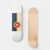 Vlag van Tulsa, Oklahoma Persoonlijk Skateboard (Voorkant)