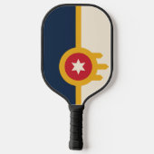 Vlag van Tulsa, Oklahoma Pickleball Paddle (Achterkant)
