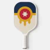 Vlag van Tulsa, Oklahoma Pickleball Paddle (Achterkant)