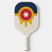 Vlag van Tulsa, Oklahoma Pickleball Paddle (Voorkant)