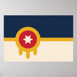 Vlag van Tulsa (Oklahoma) Poster