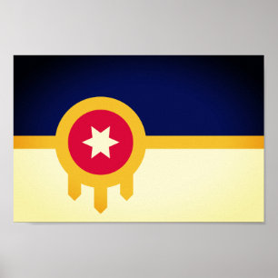 Vlag van Tulsa, Oklahoma Poster