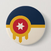 Vlag van Tulsa (Oklahoma) Ronde Button 7,6 Cm (Voorkant)