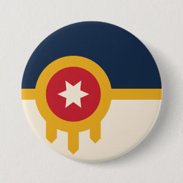 Vlag van Tulsa (Oklahoma) Ronde Button 7,6 Cm