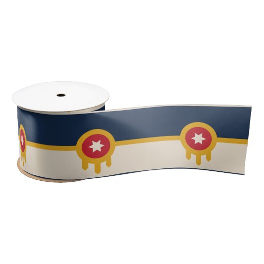 Vlag van Tulsa, Oklahoma Satijnen Lint (Spoel)