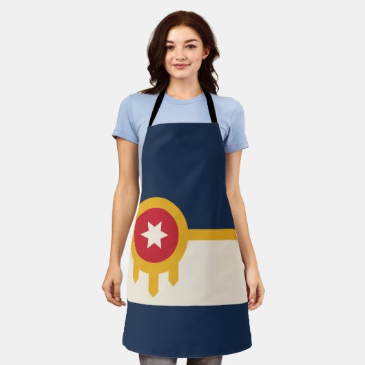 Vlag van Tulsa, Oklahoma Schort (Gedragen)