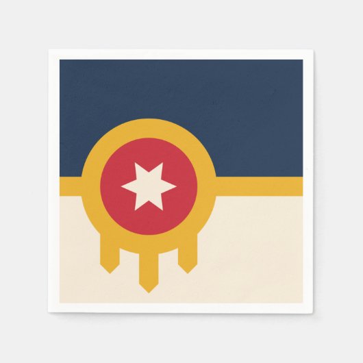 Vlag van Tulsa, Oklahoma Servet (Voorkant)