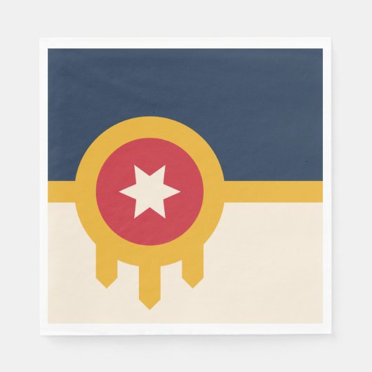 Vlag van Tulsa (Oklahoma) Servet (Voorkant)