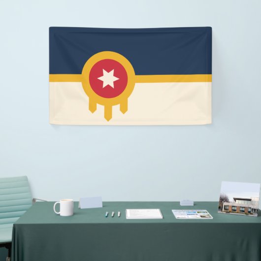 Vlag van Tulsa (Oklahoma) Spandoek (Beurs)