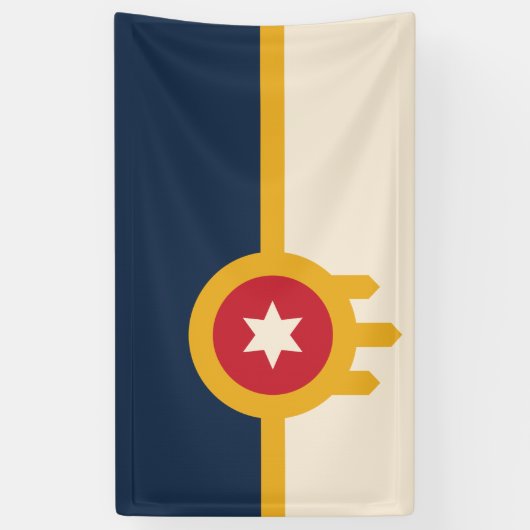 Vlag van Tulsa (Oklahoma) Spandoek (Verticaal)