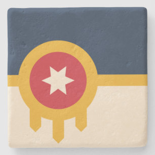 Vlag van Tulsa (Oklahoma) Stenen Onderzetter