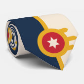 Vlag van Tulsa (Oklahoma) Stropdas (Opgerold)