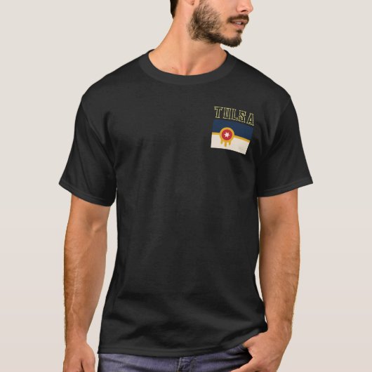 Vlag van Tulsa, Oklahoma T-Shirt (Voorkant)