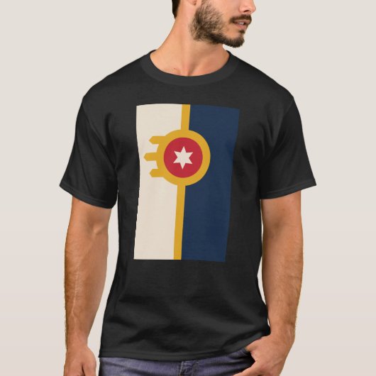 Vlag van Tulsa, Oklahoma T-shirt (Voorkant)