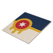 Vlag van Tulsa (Oklahoma) Tegeltje (Zijkant)