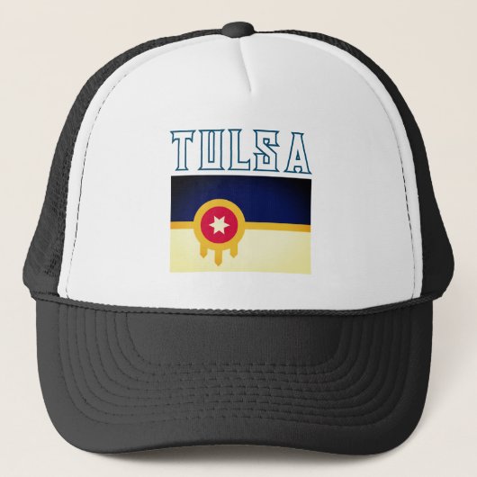 Vlag van Tulsa, Oklahoma Trucker Pet (Voorkant)