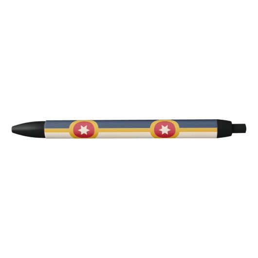 Vlag van Tulsa, Oklahoma Zwarte Inkt Pen (Voorkant)