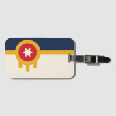 Vlag van Tulsa stad, Oklahoma State Bagagelabel (Voorkant (horizontaal))