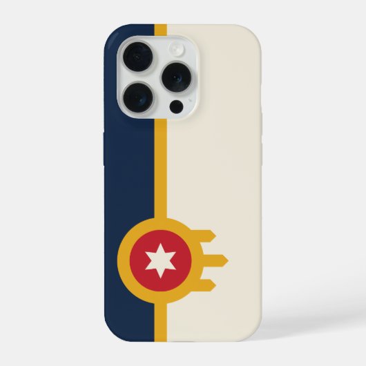 Vlag van Tulsa stad, Oklahoma State iPhone Hoesje (Achterkant)