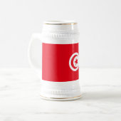 Vlag van Tunesië Bierpul (Voorkant links)