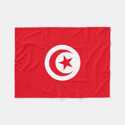 Vlag van Tunesië Fleece Deken (Voorkant (Horizontaal))