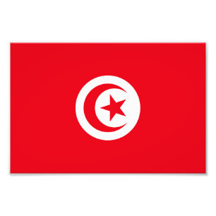 Vlag van Tunesië Foto Afdruk