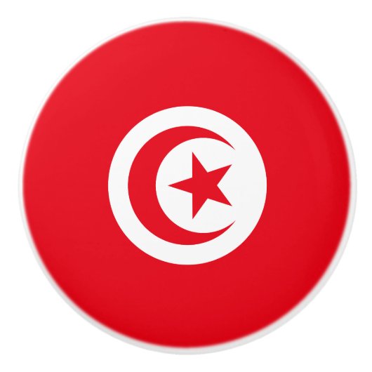 Vlag van Tunesië Keramische Knop (Voorkant)
