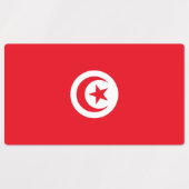 Vlag van Tunesië Labels (Design 1)