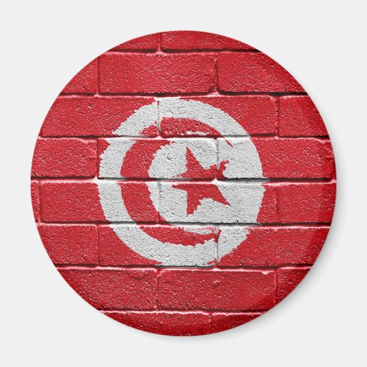 vlag van Tunesië Magneet (Voorkant)