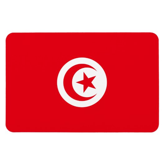 Vlag van Tunesië Magneet (Horizontaal)