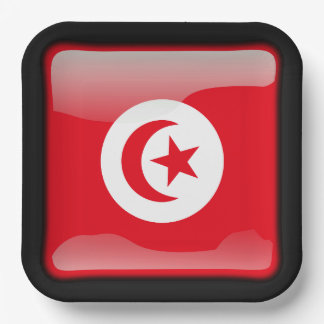 vlag van Tunesië Papieren Bordje