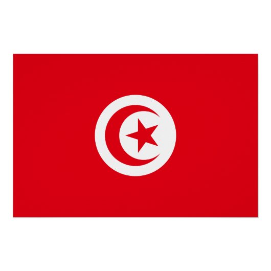 Vlag van Tunesië Perfect Poster (Voorkant)