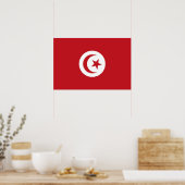 Vlag van Tunesië Poster (Keuken)