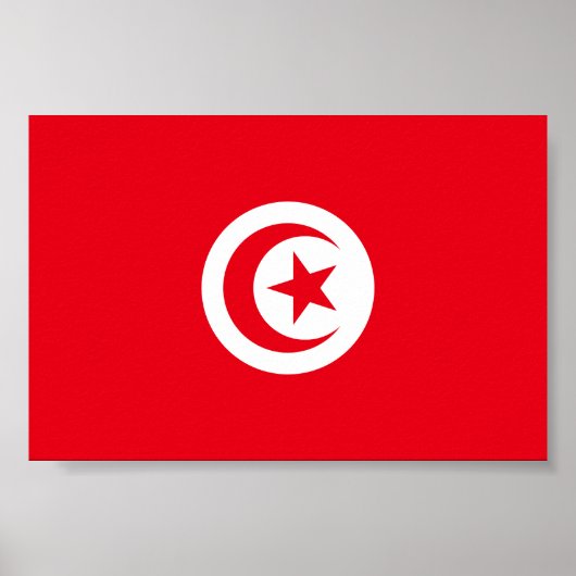 Vlag van Tunesië Poster (Voorkant)