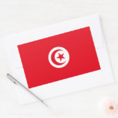 Vlag van Tunesië Rechthoekige Sticker (Envelop)