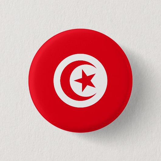 Vlag van Tunesië Ronde Button 3,2 Cm (Voorkant)