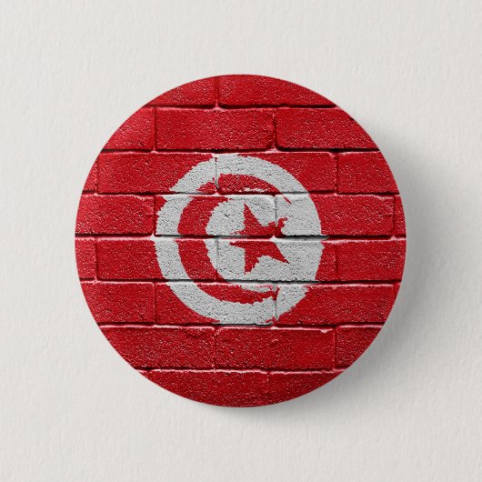 vlag van Tunesië Ronde Button 5,7 Cm (Voorkant)