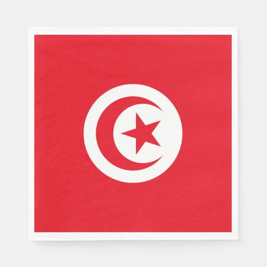 Vlag van Tunesië Servet (Voorkant)