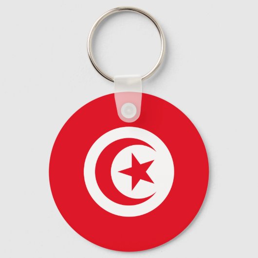 Vlag van Tunesië Sleutelhanger (Voorkant)