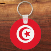 Vlag van Tunesië Sleutelhanger (Voorkant)
