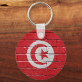 vlag van Tunesië Sleutelhanger (Voorkant)