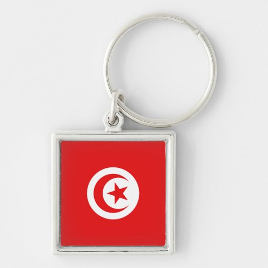 Vlag van Tunesië Sleutelhanger (Voorkant)