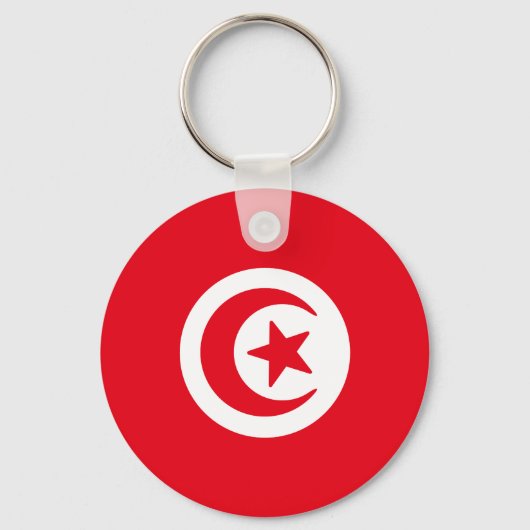 vlag van Tunesië Sleutelhanger (Voorkant)
