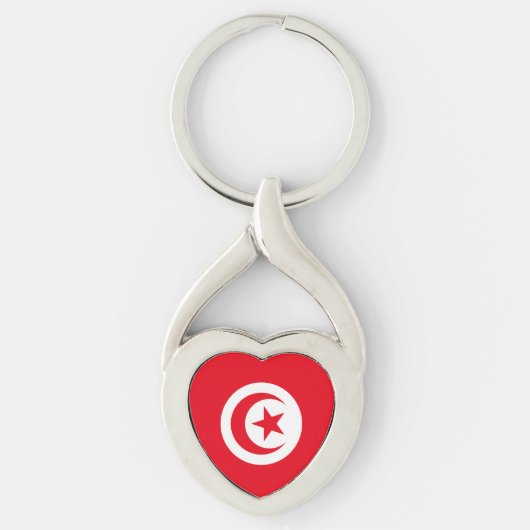 Vlag van Tunesië Sleutelhanger (Voorkant)